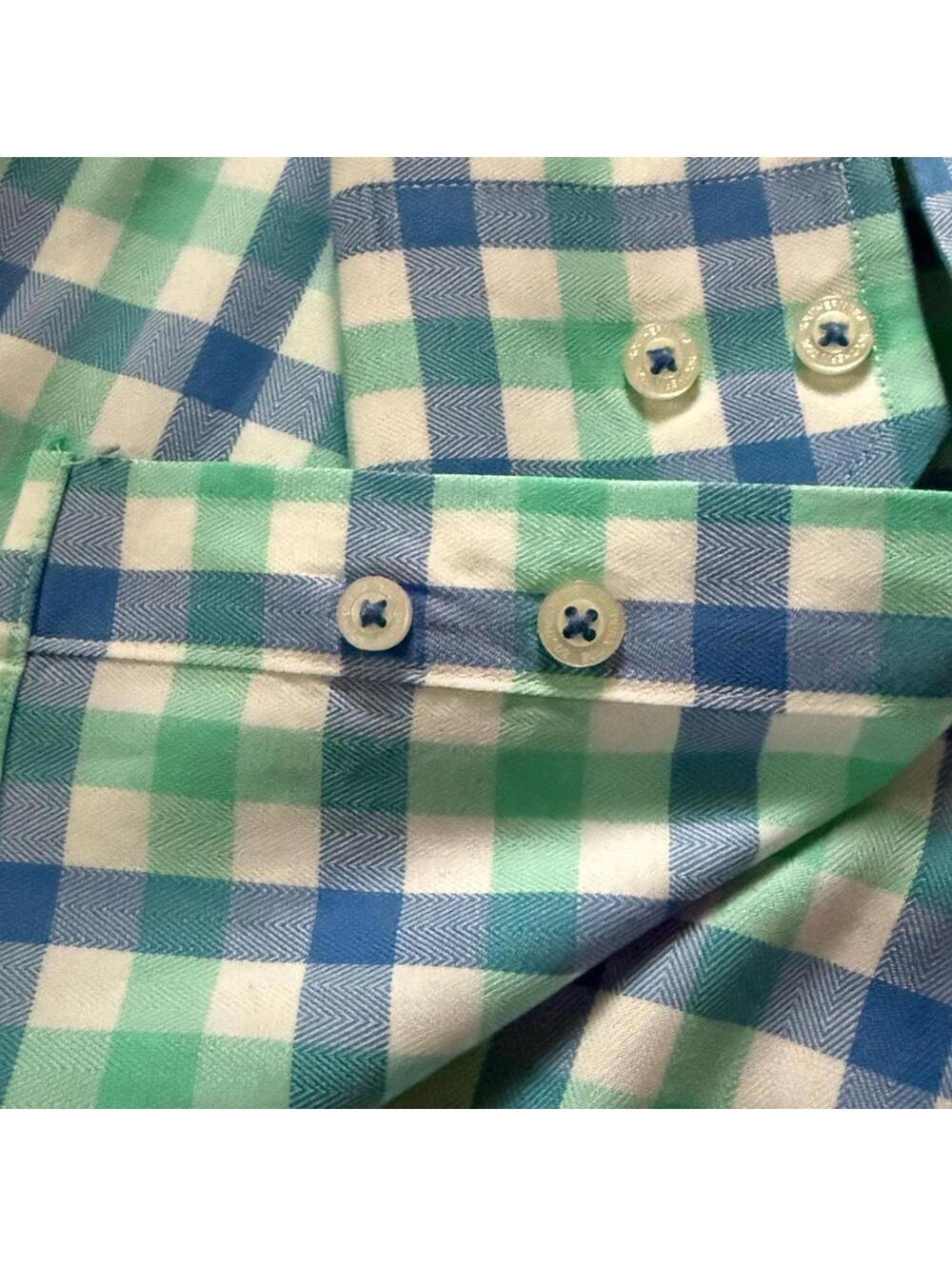 Southern Tide bright gingham checked long sleeve button down shirt L - Picture 10 of 10